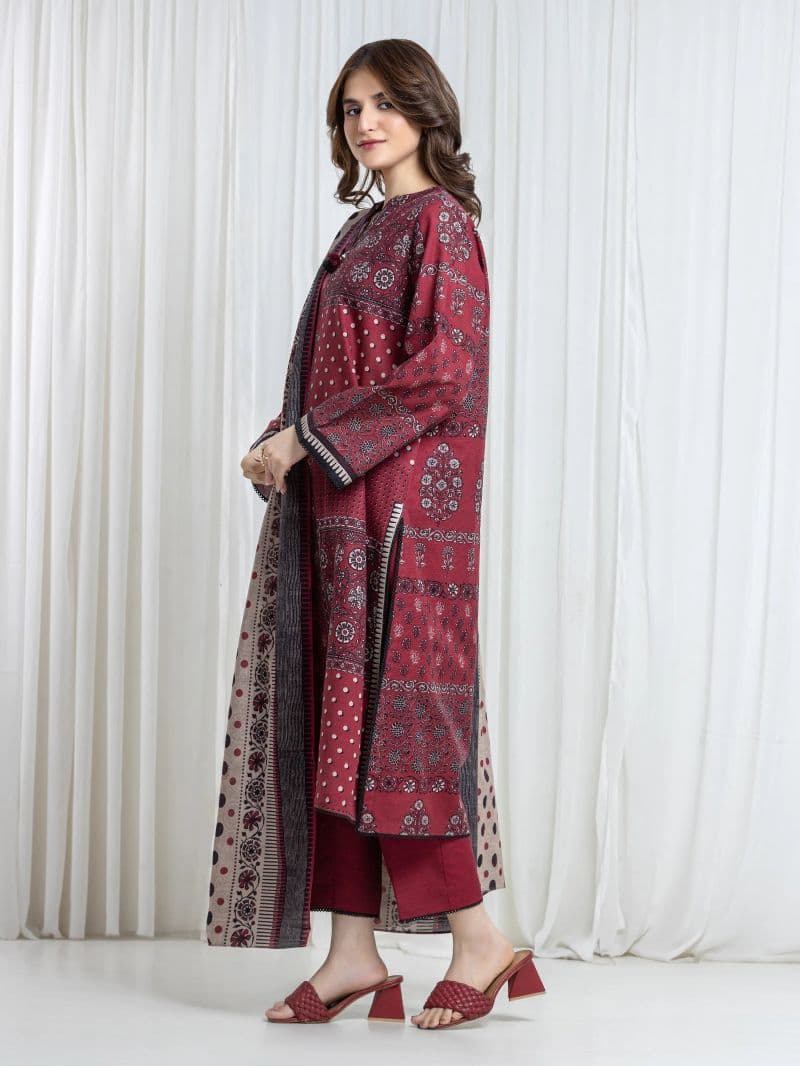 Printed Khaddar Suit - EWU6A3-37107-3P