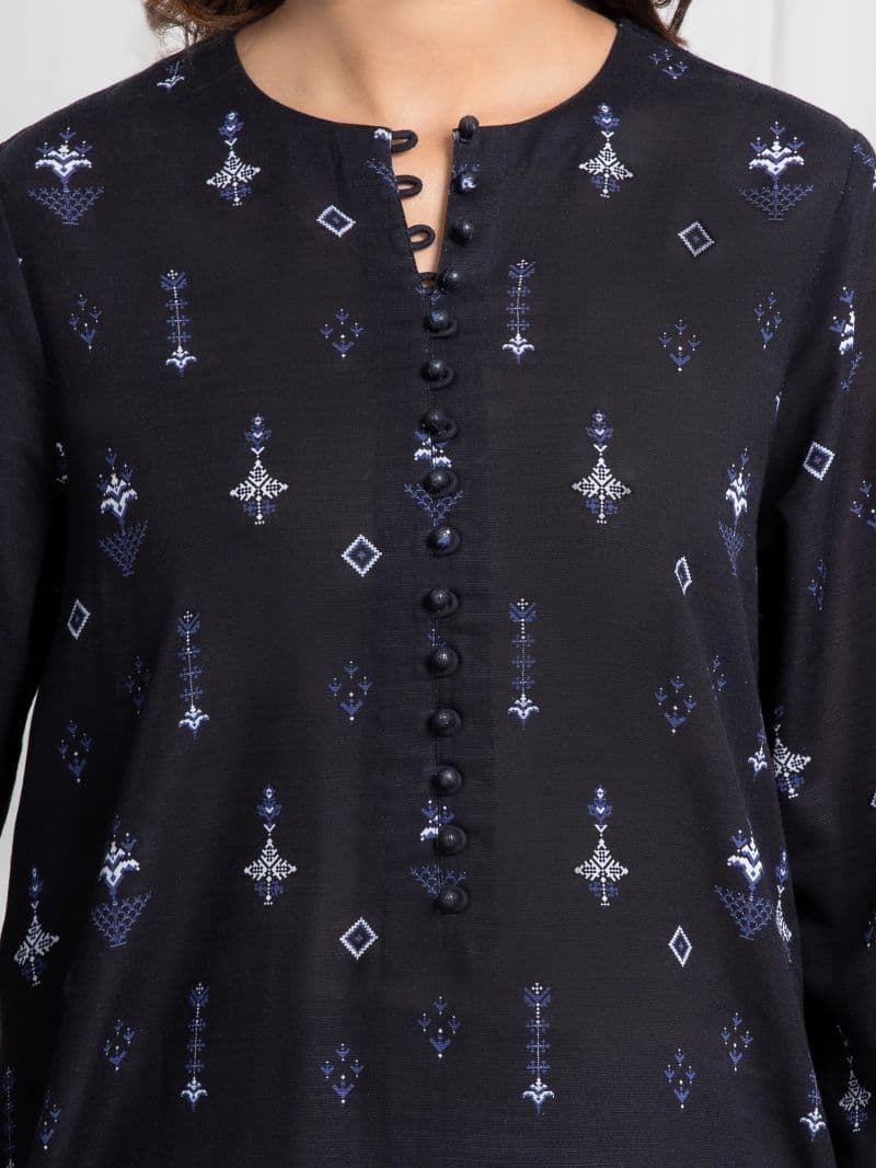 Printed Khaddar Suit - EWU6A3-37081-3P thumbnail