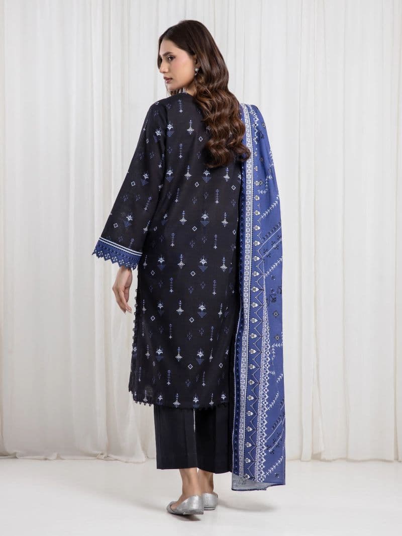 Printed Khaddar Suit - EWU6A3-37081-3P thumbnail