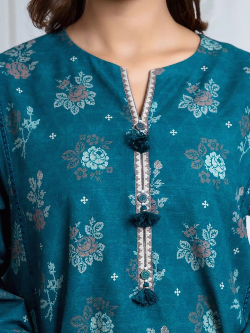 Printed Khaddar Suit - EWU6A3-37071-3P