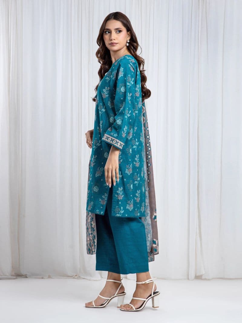 Printed Khaddar Suit - EWU6A3-37071-3P