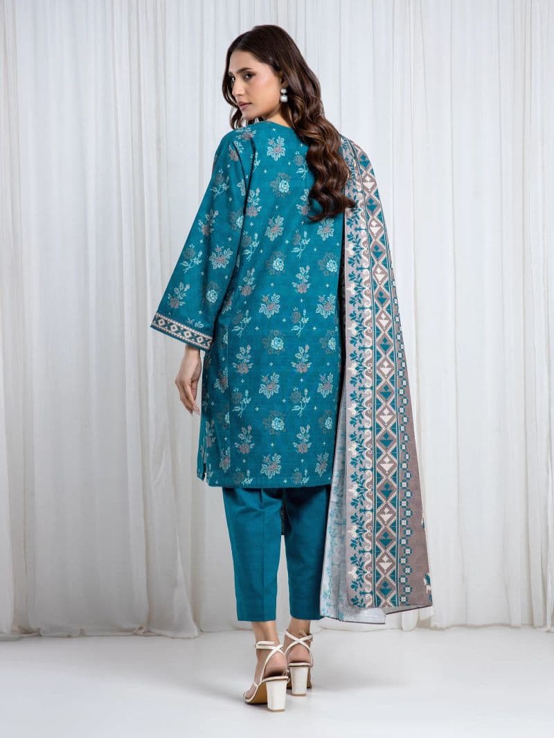 Printed Khaddar Suit - EWU6A3-37071-3P