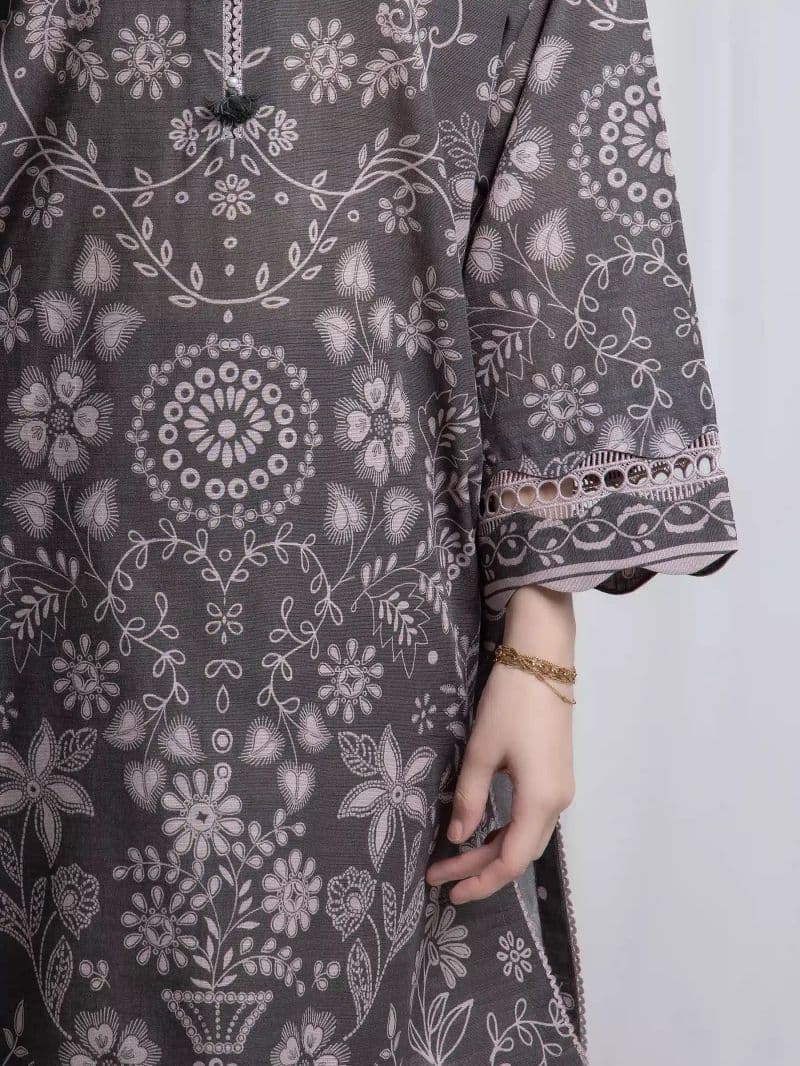 Printed Khaddar Suit - EWU6A3-37041-3P