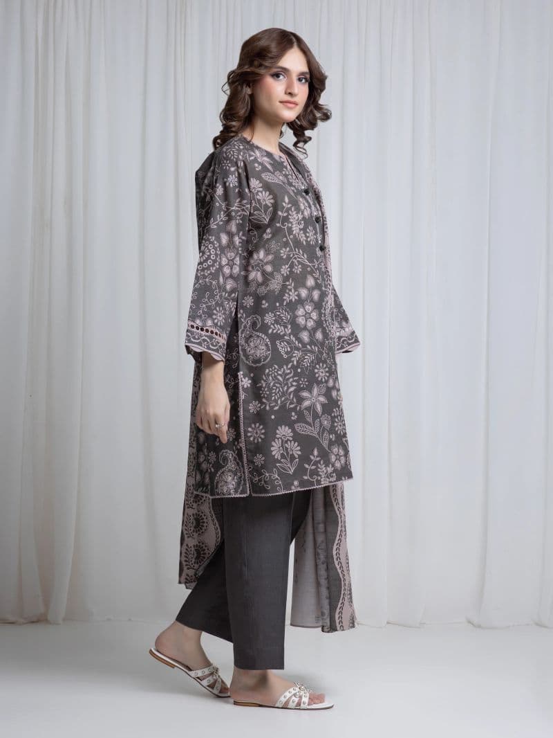 Printed Khaddar Suit - EWU6A3-37041-3P
