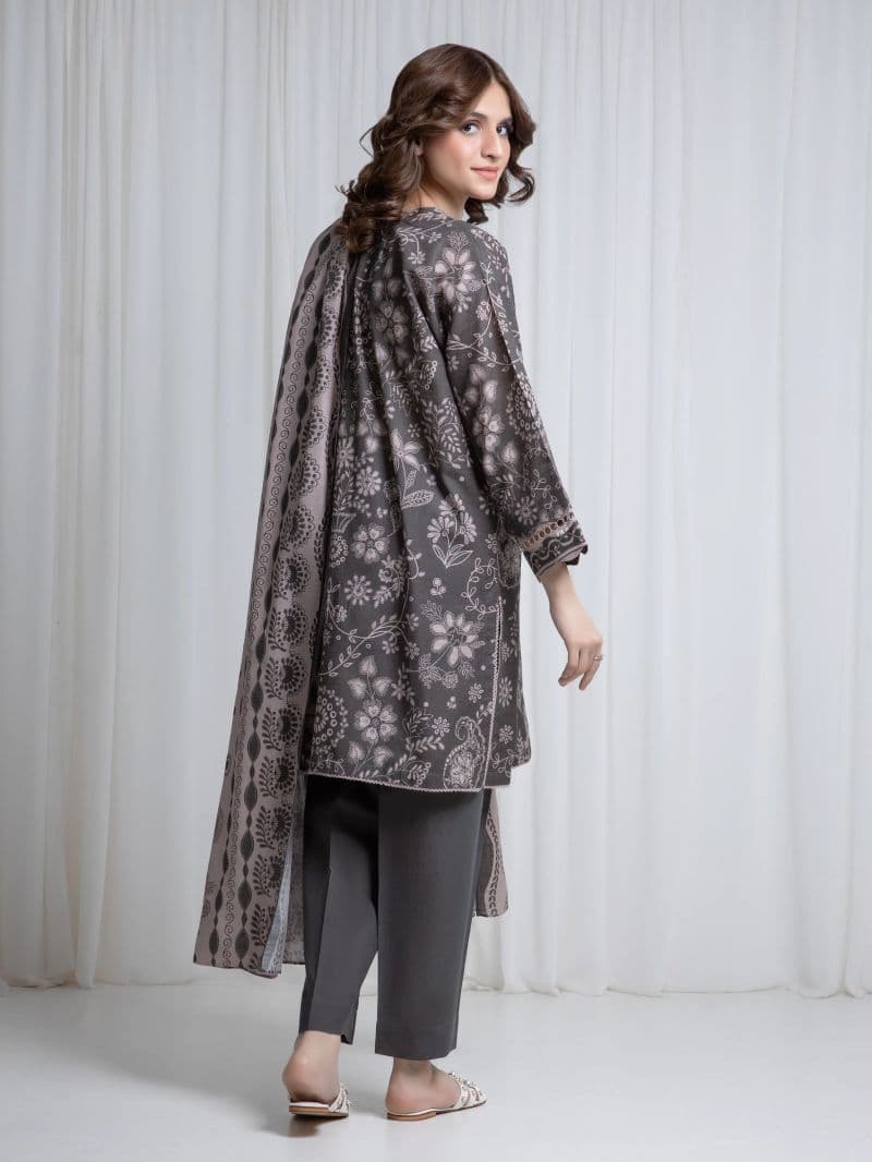 Printed Khaddar Suit - EWU6A3-37041-3P