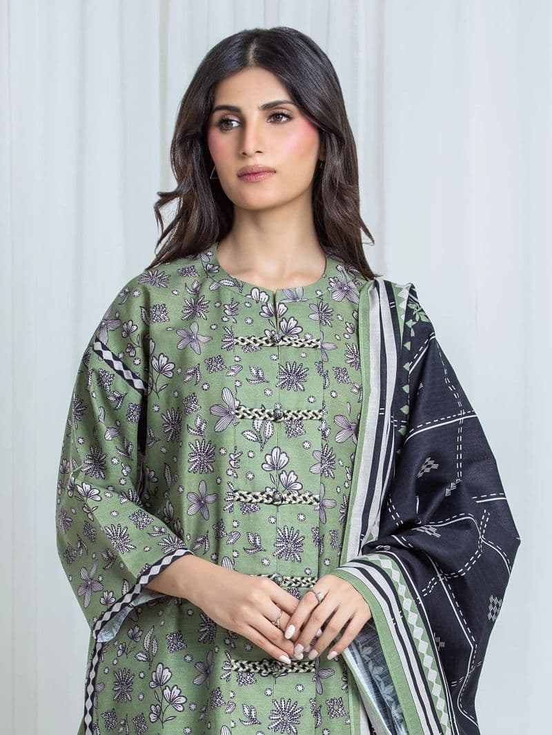 Printed Khaddar Suit - EWU6A3-37038-3P thumbnail