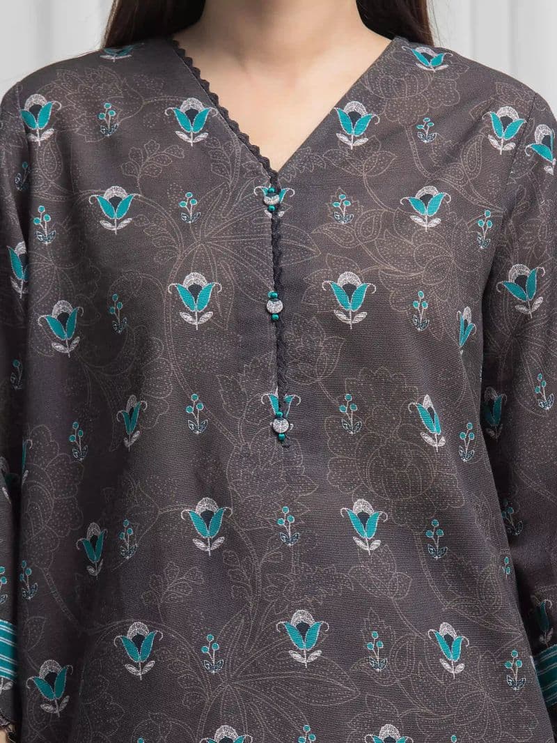 Printed Khaddar Suit - EWU6A3-37035-3P