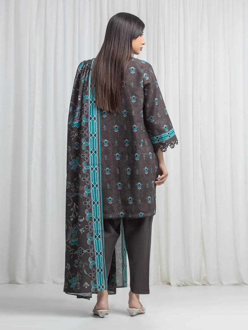 Printed Khaddar Suit - EWU6A3-37035-3P