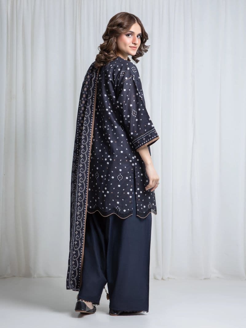 Printed Khaddar Suit - EWU6A3-37068-3P