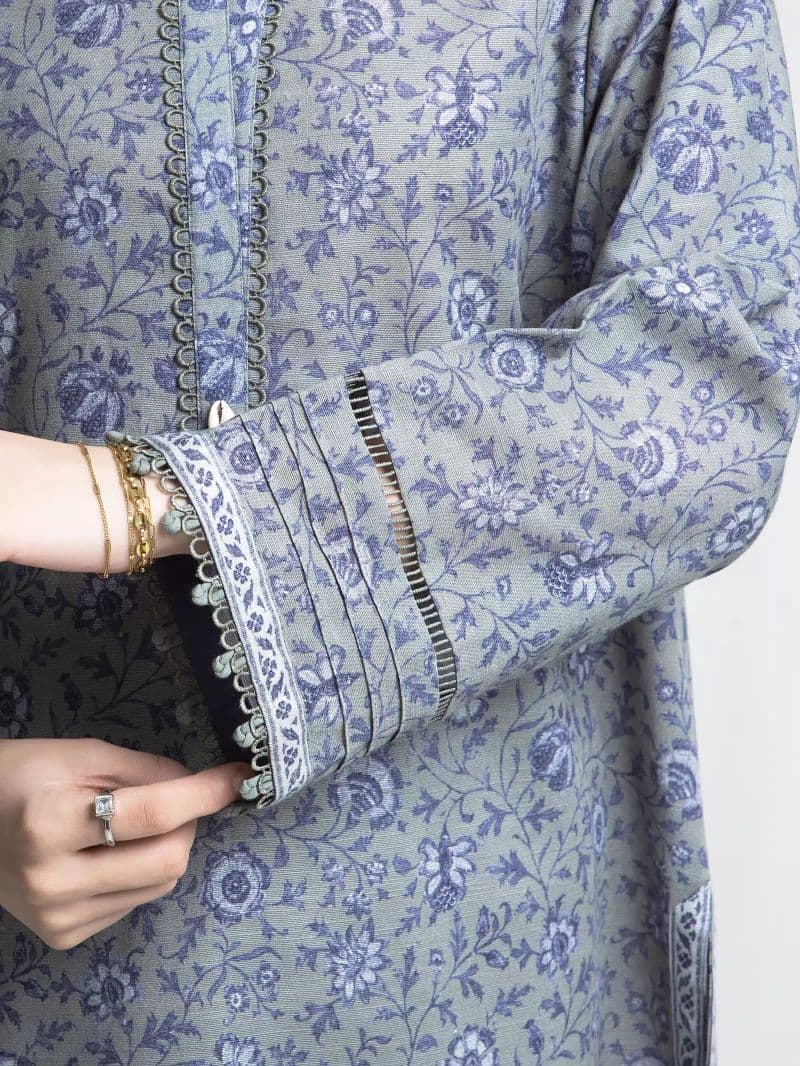Printed Khaddar Suit - EWU6A3-37054-3P thumbnail