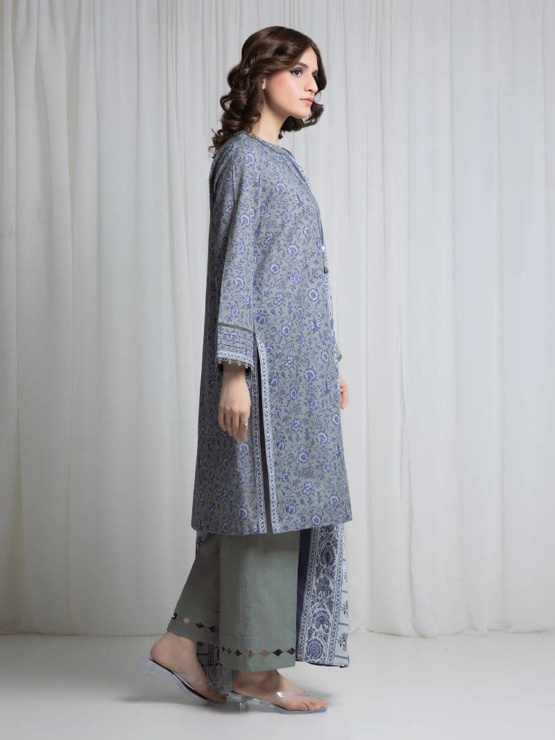 Printed Khaddar Suit - EWU6A3-37054-3P thumbnail
