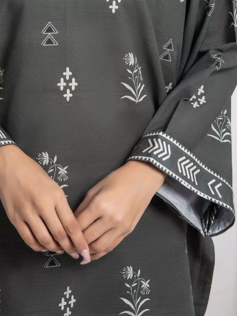 Printed Khaddar Suit - EWU6A3-37082-3P