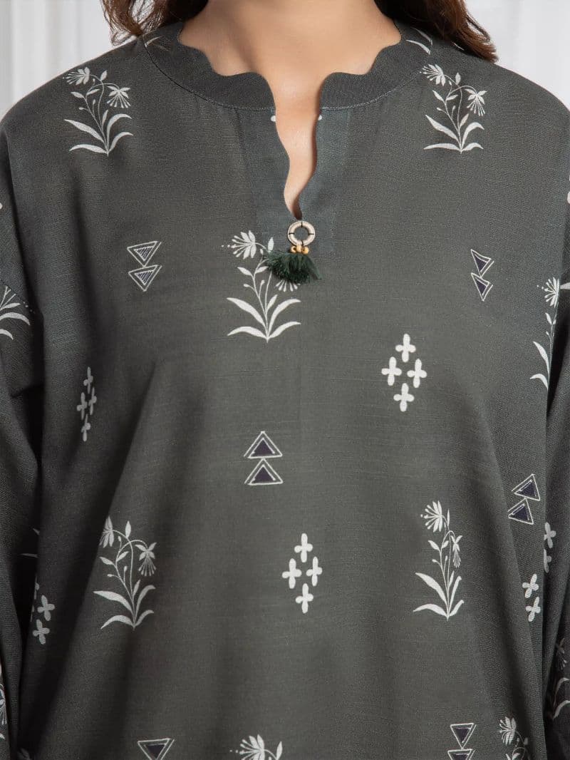 Printed Khaddar Suit - EWU6A3-37082-3P