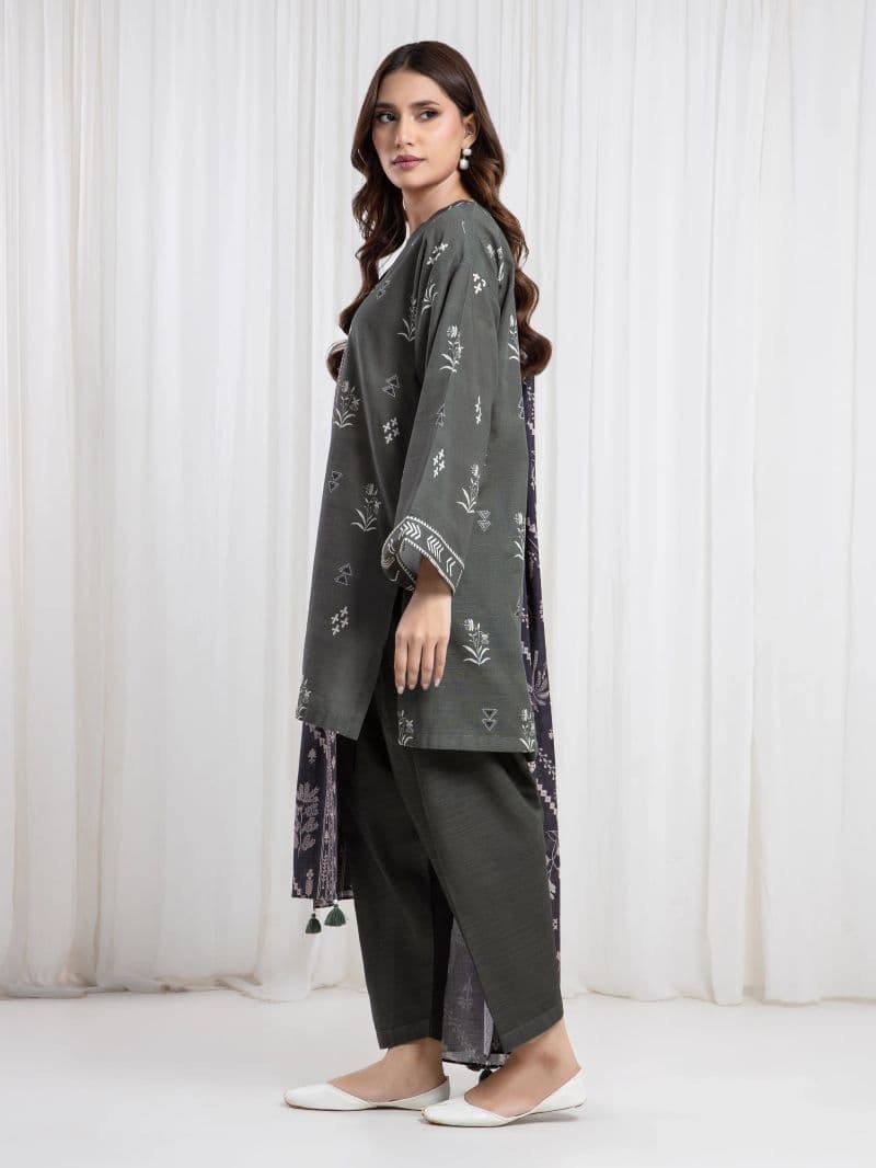 Printed Khaddar Suit - EWU6A3-37082-3P