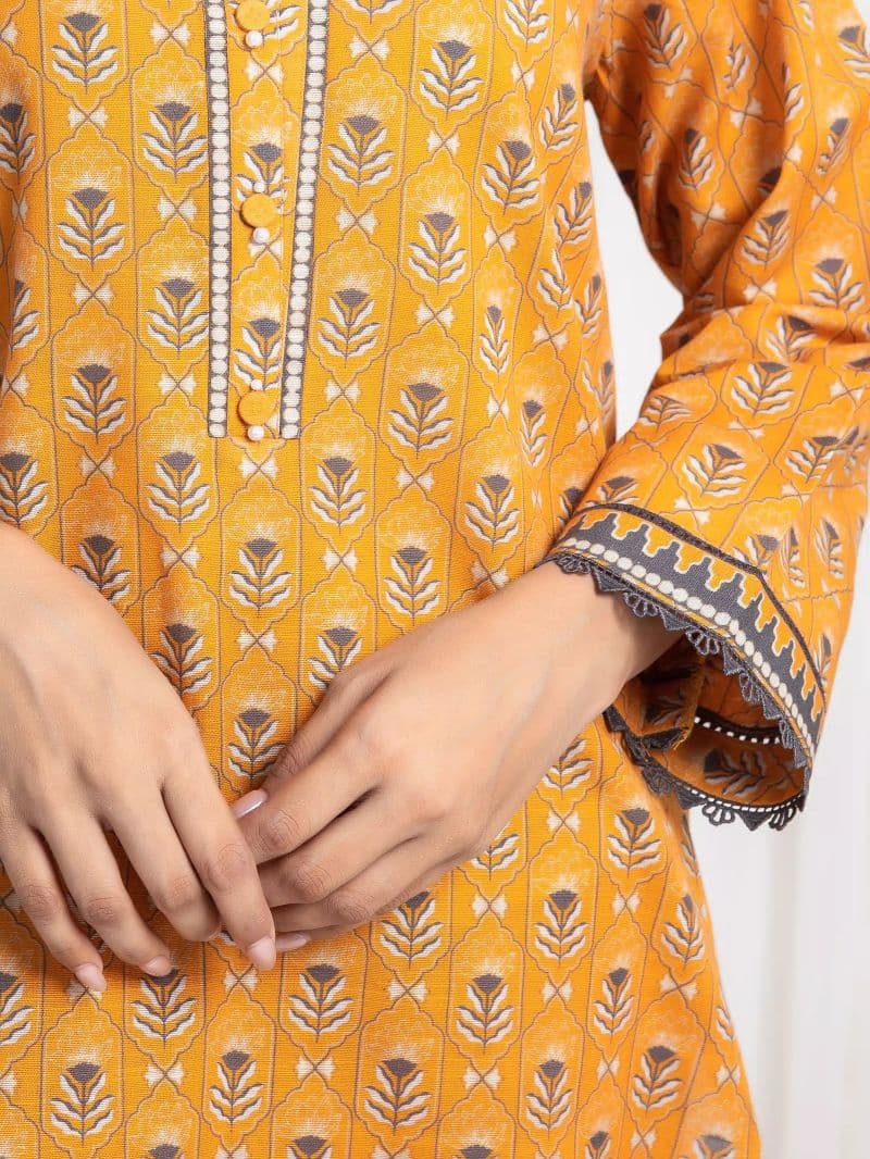 Printed Khaddar Suit - EWU6A3-37084-3P
