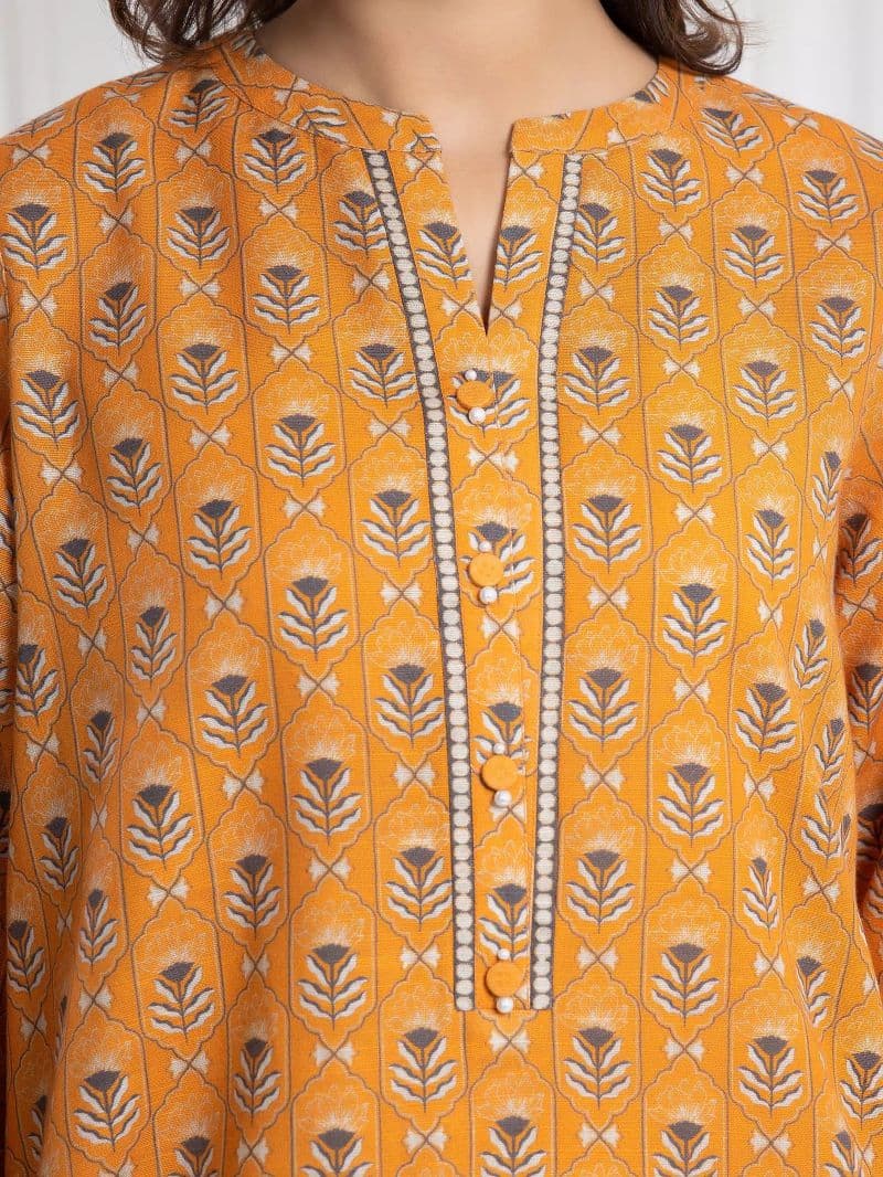 Printed Khaddar Suit - EWU6A3-37084-3P