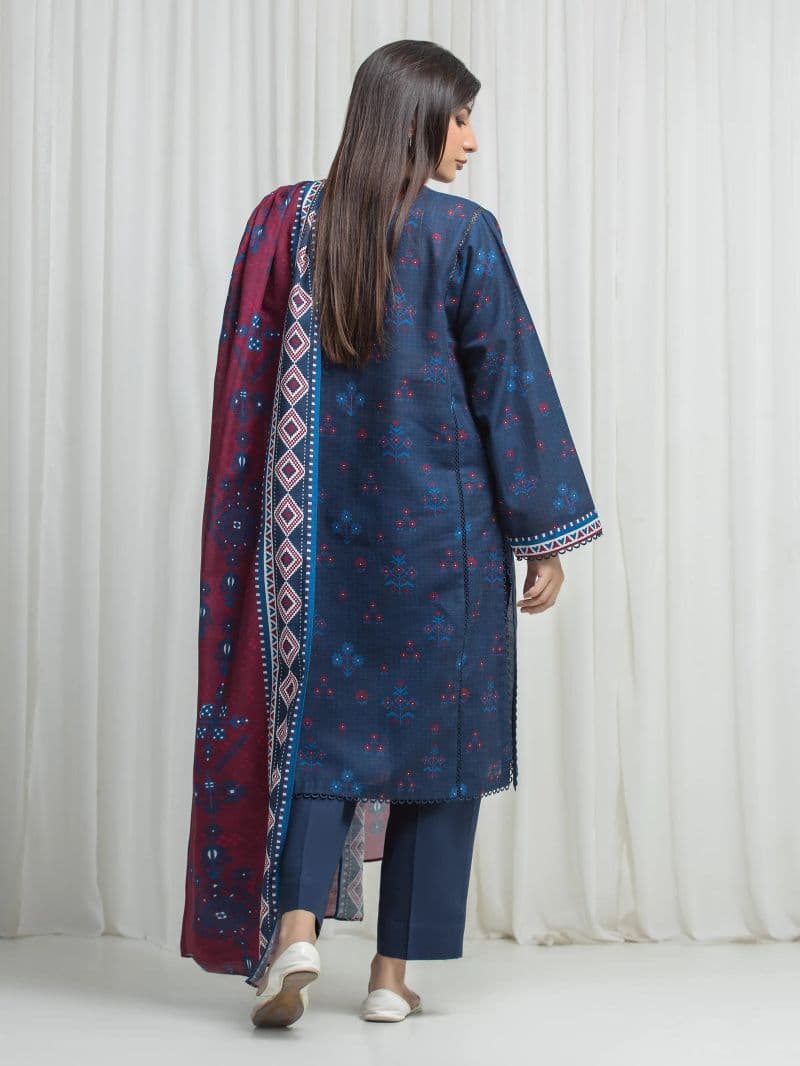 Printed Khaddar Suit - EWU6A3-37037-3P thumbnail