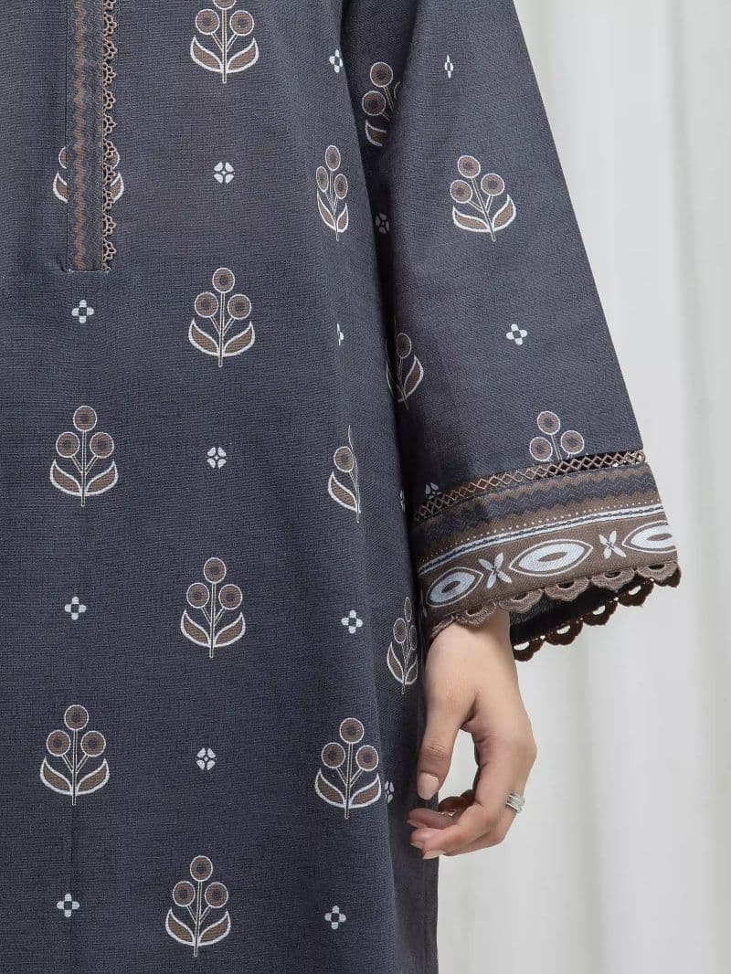 Printed Khaddar Suit - EWU6A3-37030-3P