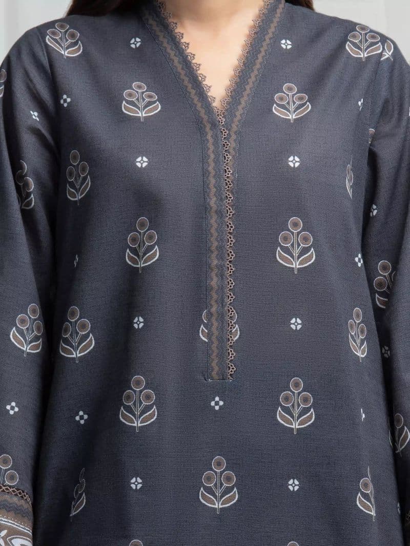 Printed Khaddar Suit - EWU6A3-37030-3P