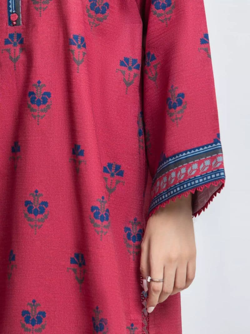 Printed Khaddar Suit - EWU6A3-37047-3P