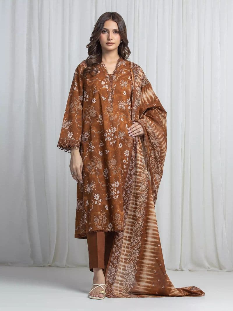 Printed Khaddar Suit - EWU6A3-37013-3P thumbnail