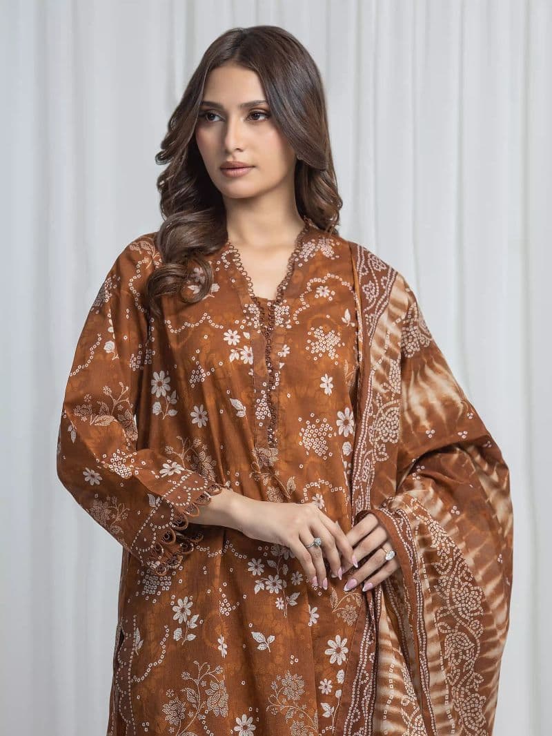 Printed Khaddar Suit - EWU6A3-37013-3P thumbnail