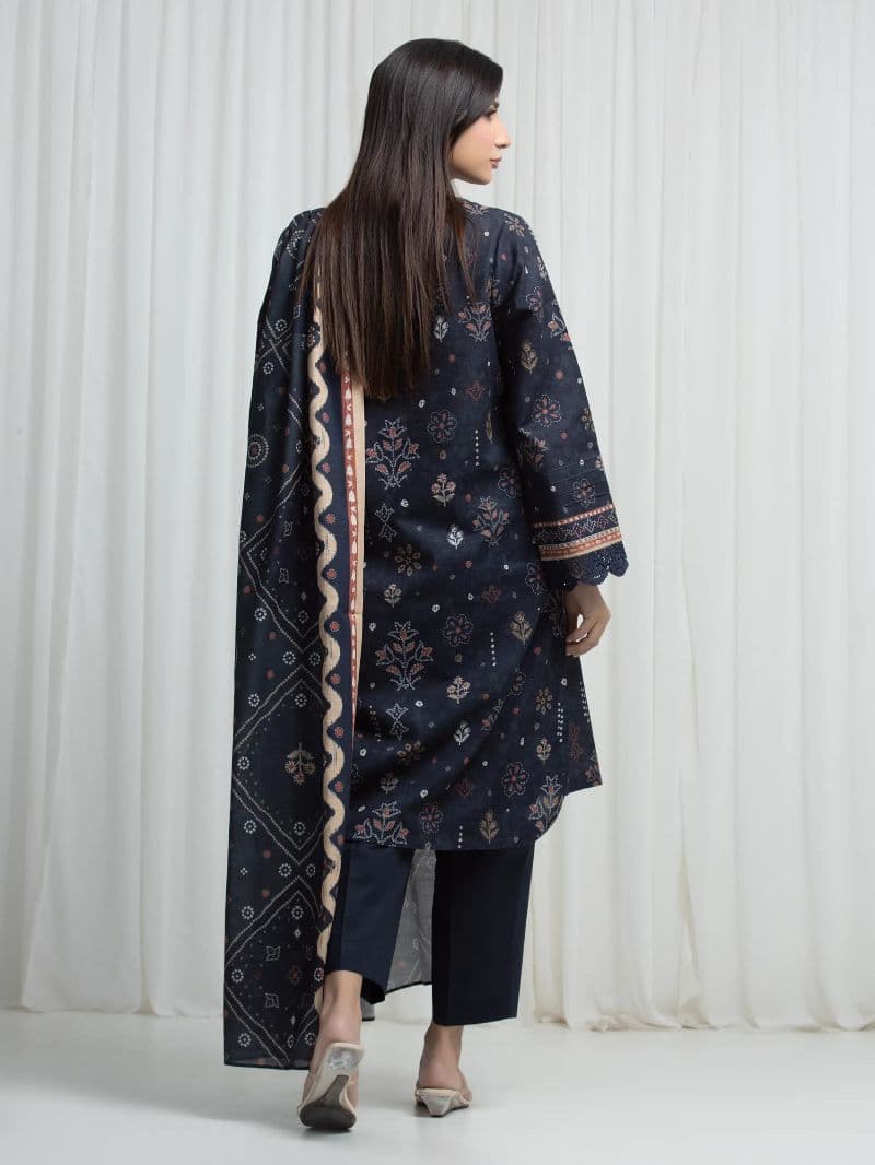 Printed Khaddar Suit - EWU6A3-37007-3P thumbnail