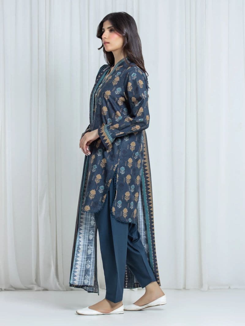 Printed Khaddar Suit - EWU6A3-37056-3P