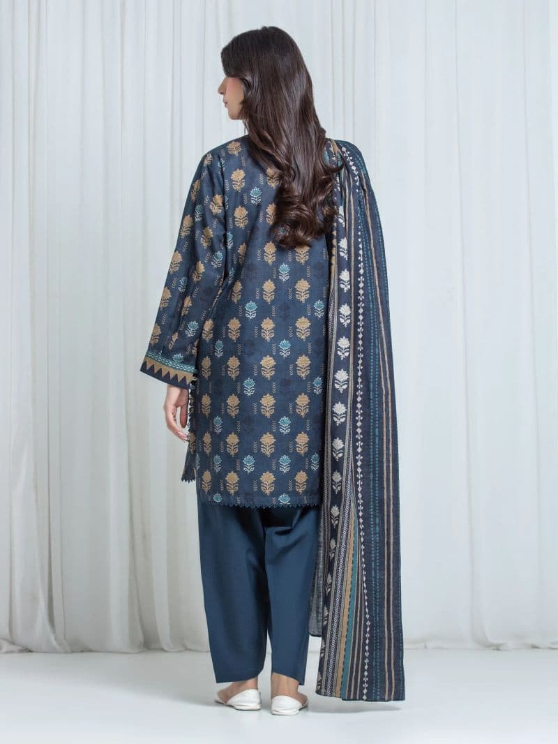 Printed Khaddar Suit - EWU6A3-37056-3P