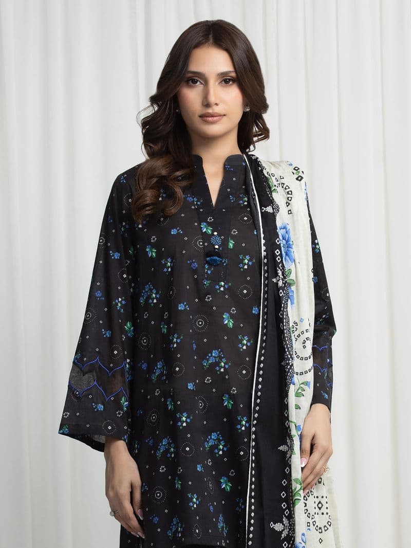 Printed Khaddar Suit - EWU6A3-37014-3P thumbnail