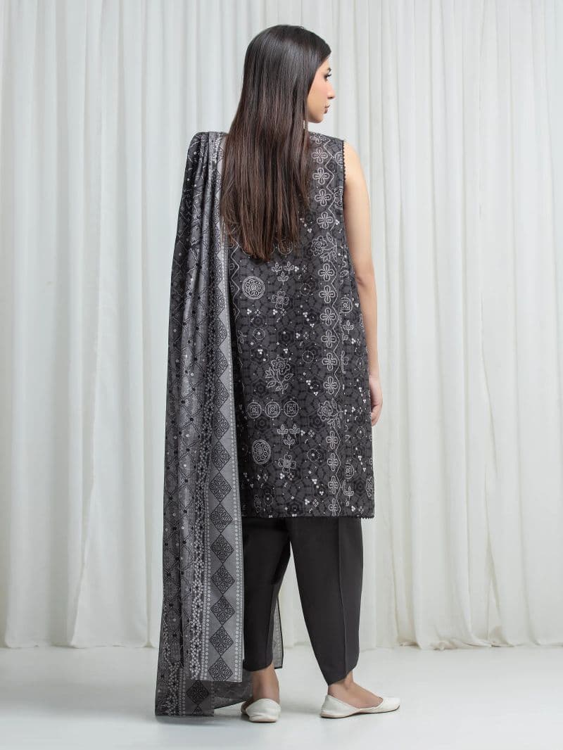 Printed Khaddar Suit - EWU6A3-37008-3P thumbnail