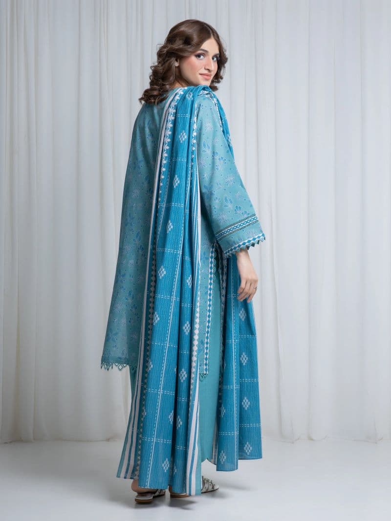 Printed Khaddar Suit - EWU6A3-37039-3P