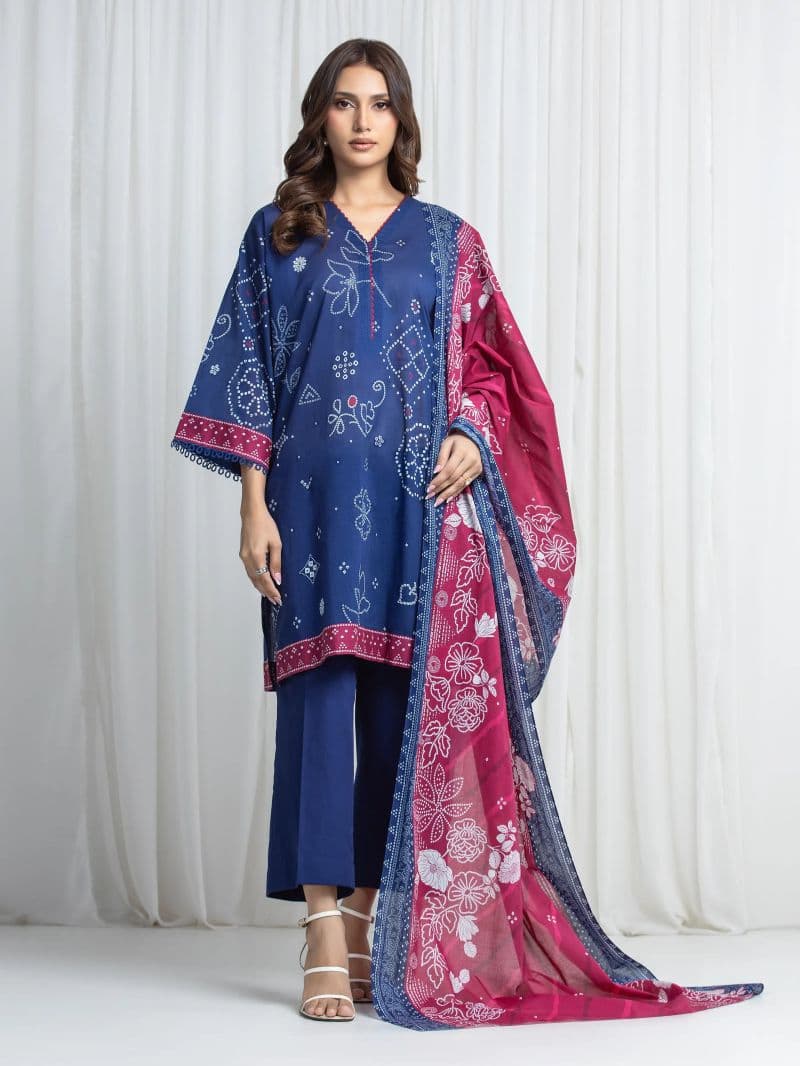 Printed Khaddar Suit - EWU6A3-37018-3P