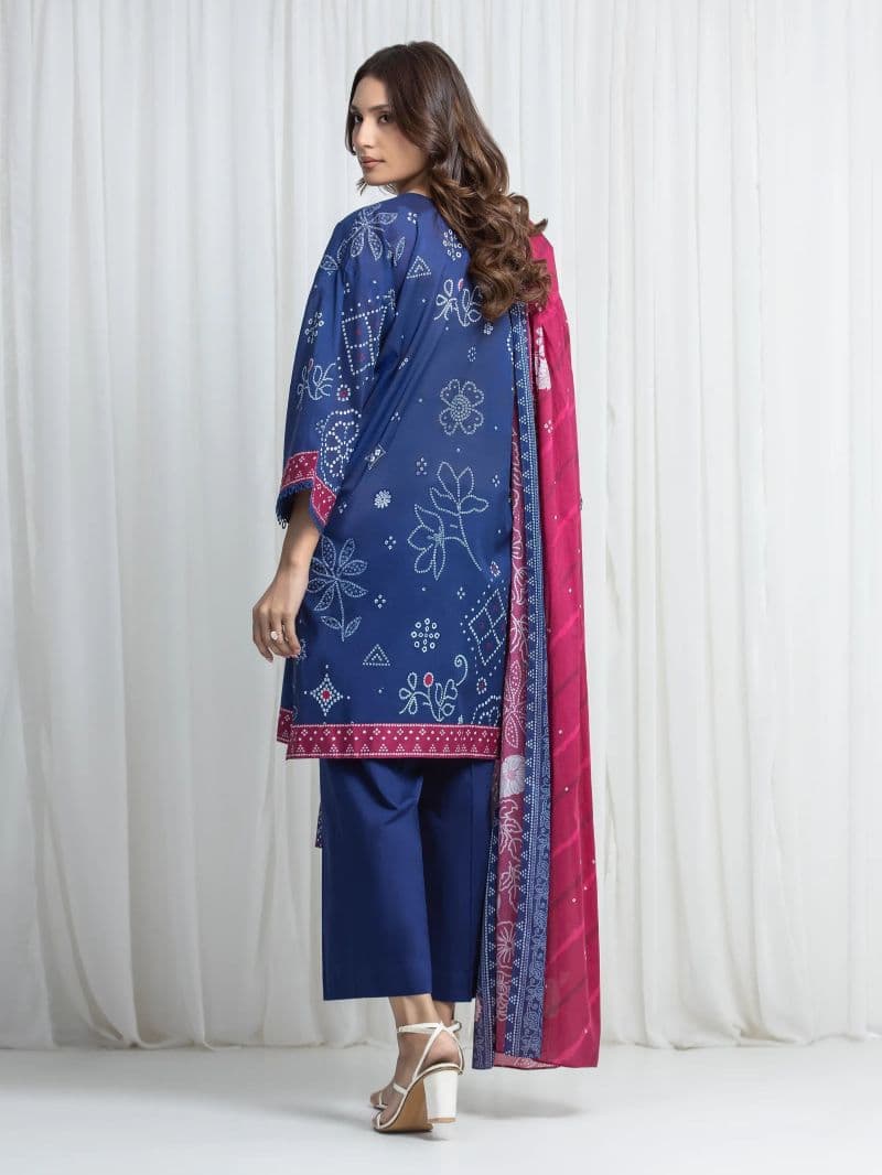 Printed Khaddar Suit - EWU6A3-37018-3P