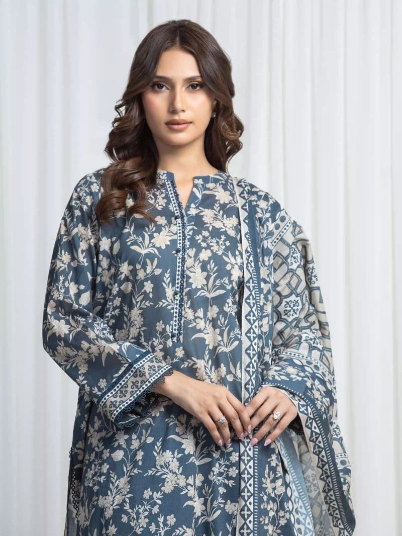 Printed Khaddar Suit - EWU6A3-37026-3P thumbnail