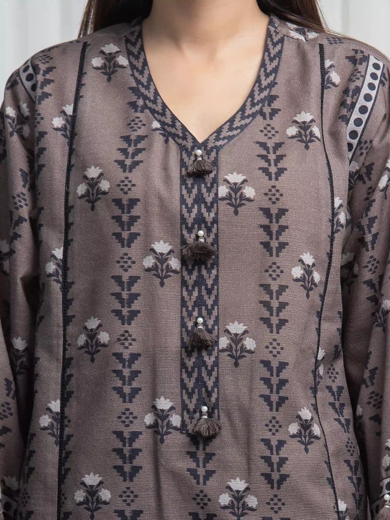 Printed Khaddar Suit - EWU6A3-37031-3P thumbnail