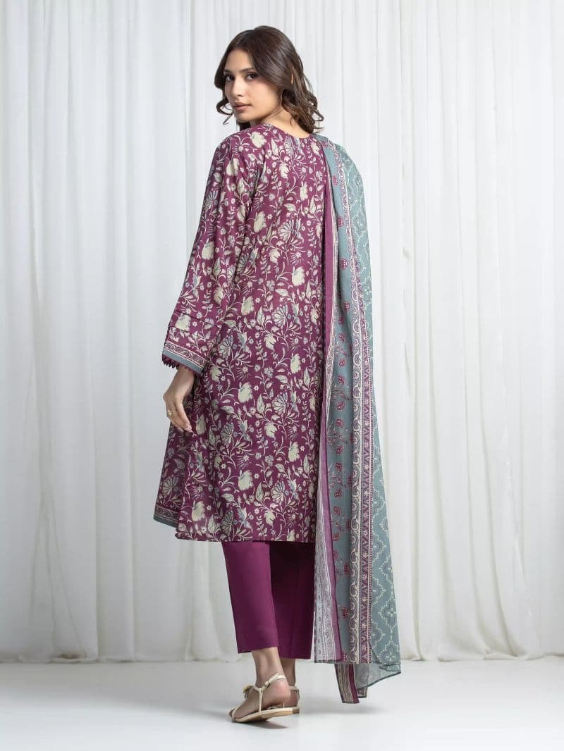 Printed Khaddar Suit - EWU6A3-37022-3P