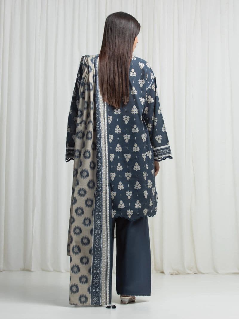 Printed Khaddar Suit - EWU6A3-37006-3P thumbnail
