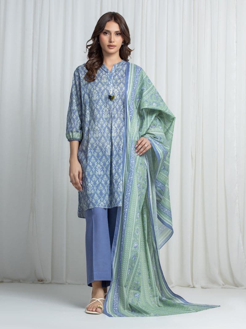 Printed Khaddar Suit - EWU6A3-37027-3P thumbnail