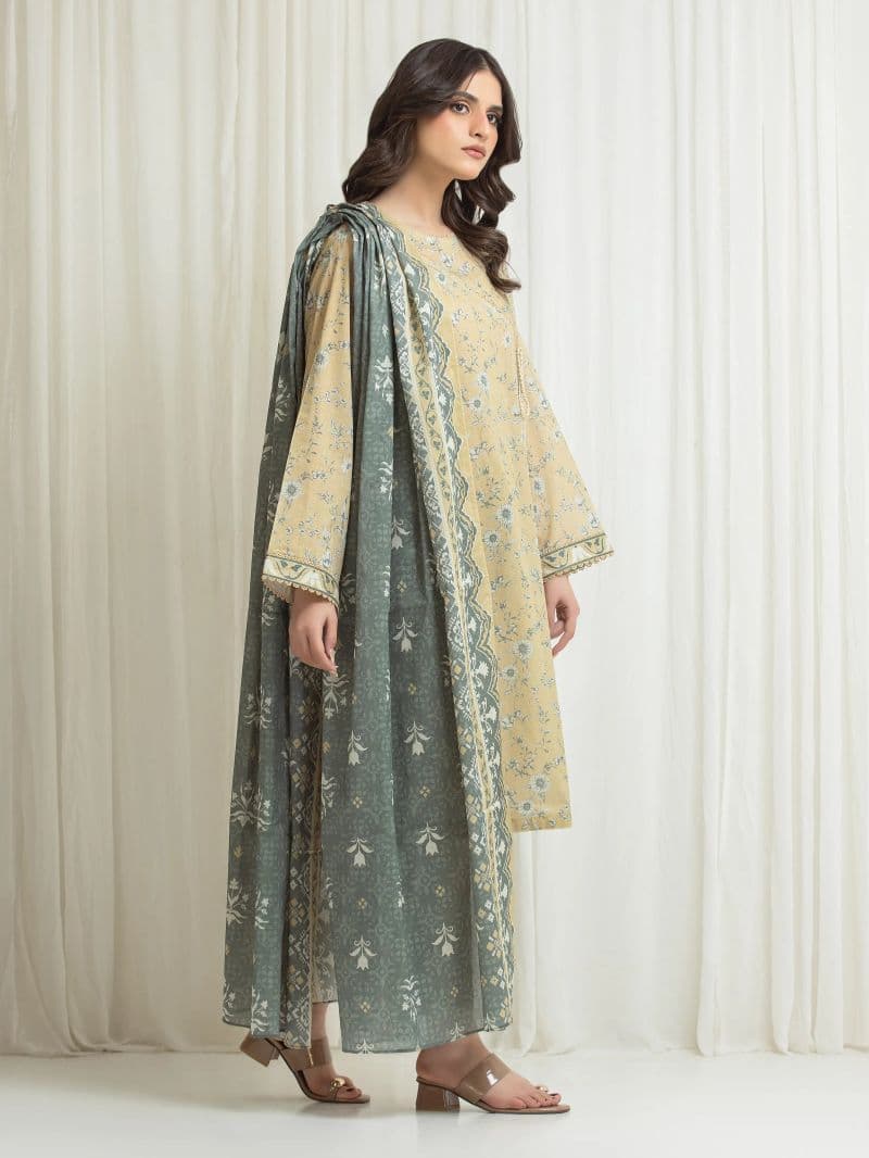 Printed Lawn Suit - EWU6A1-36758-3P