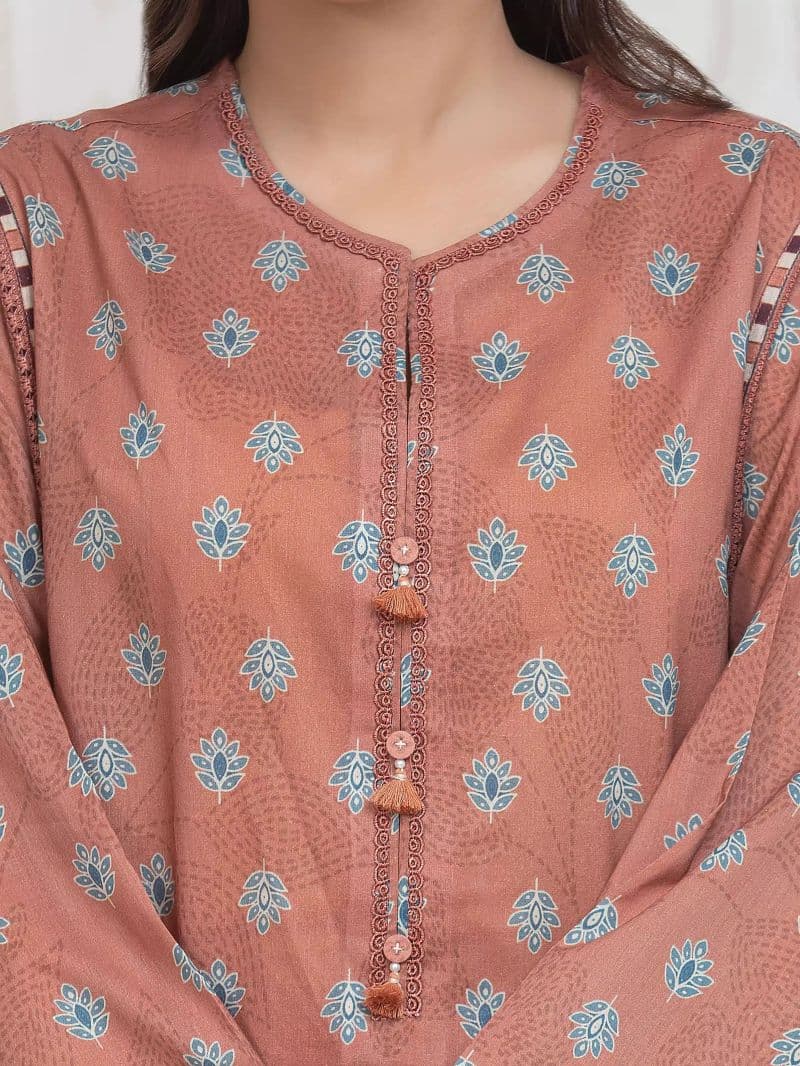 Printed Lawn Suit - EWU6A1-36766-3P thumbnail