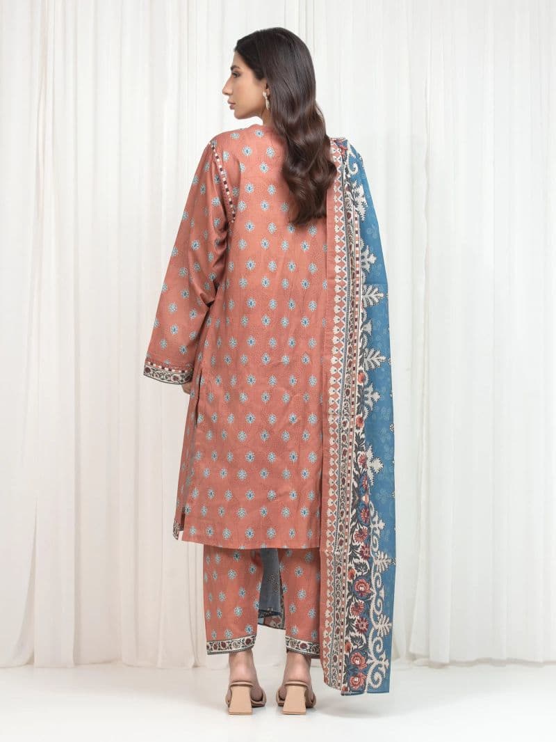 Printed Lawn Suit - EWU6A1-36766-3P thumbnail