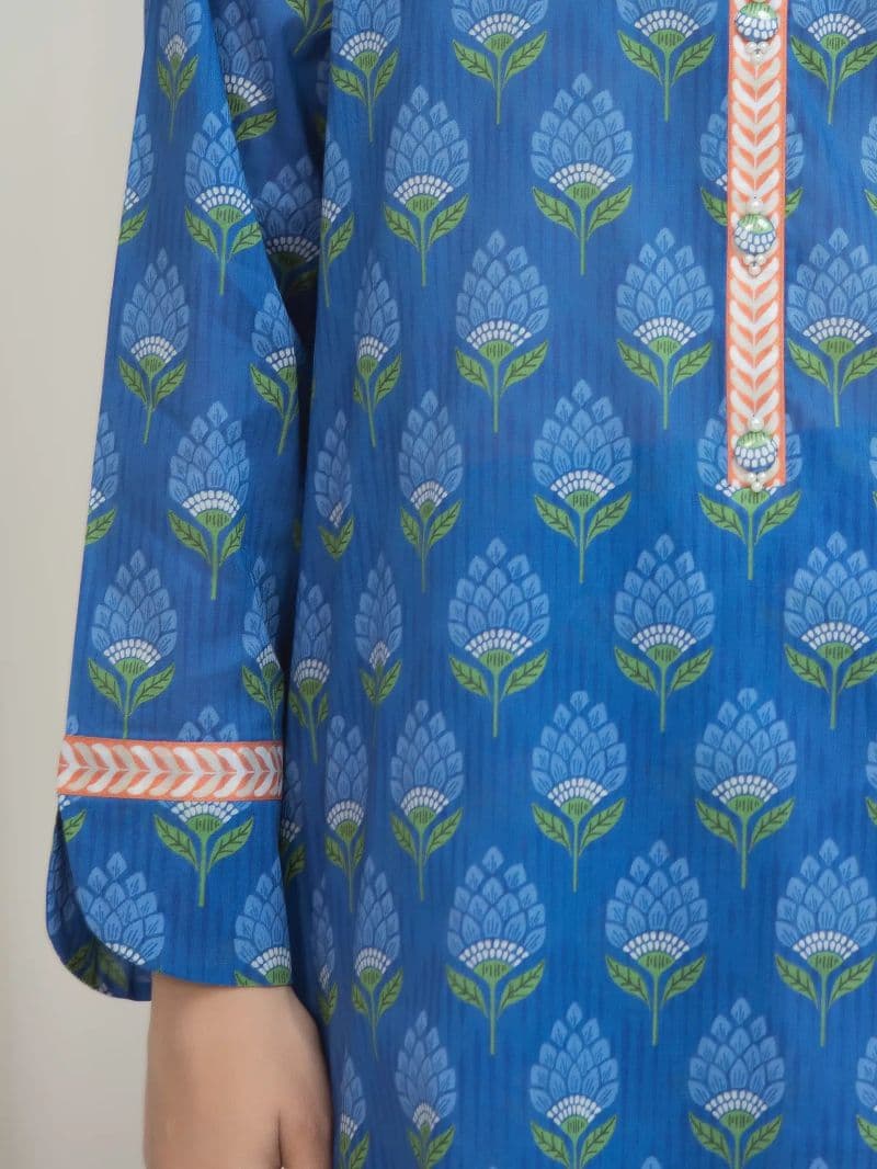 Printed Lawn Suit - EWU6A1-36760-3P thumbnail