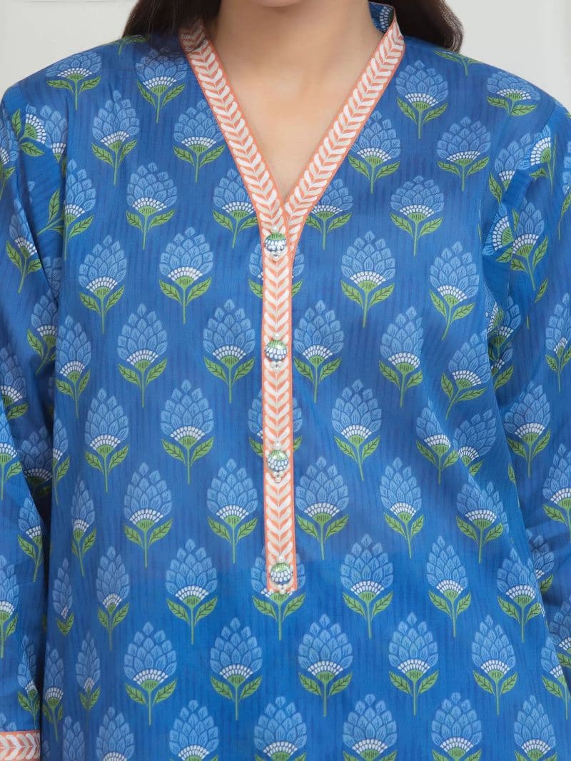 Printed Lawn Suit - EWU6A1-36760-3P thumbnail