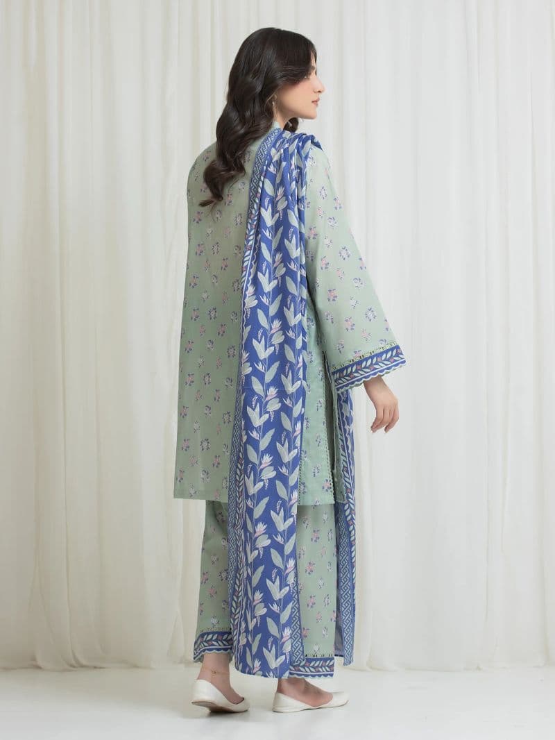 Printed Lawn Suit - EWU6A1-36765-3P