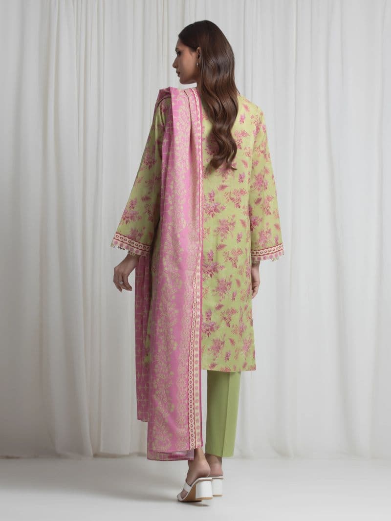 Printed Lawn Suit - EWU6A1-36723-3P thumbnail