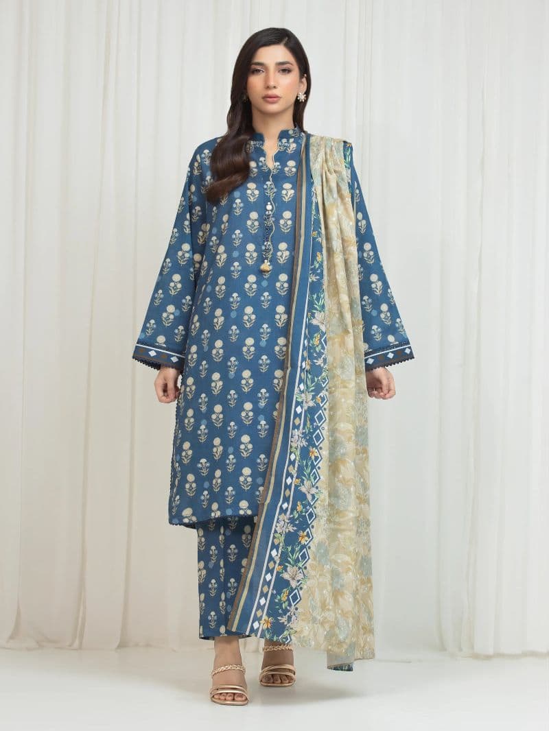 Printed Lawn Suit - EWU6A1-36768-3P