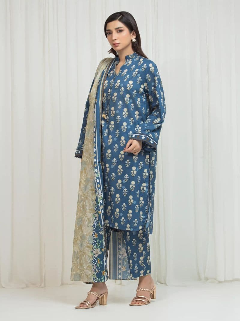 Printed Lawn Suit - EWU6A1-36768-3P