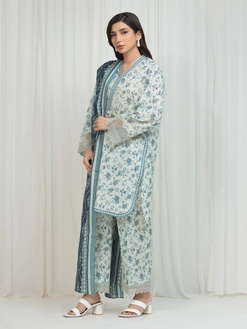 Printed Lawn Suit - EWU6A1-36750-3P thumbnail