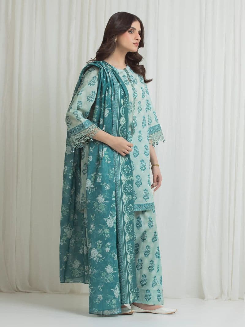 Printed Lawn Suit - EWU6A1-36761-3P